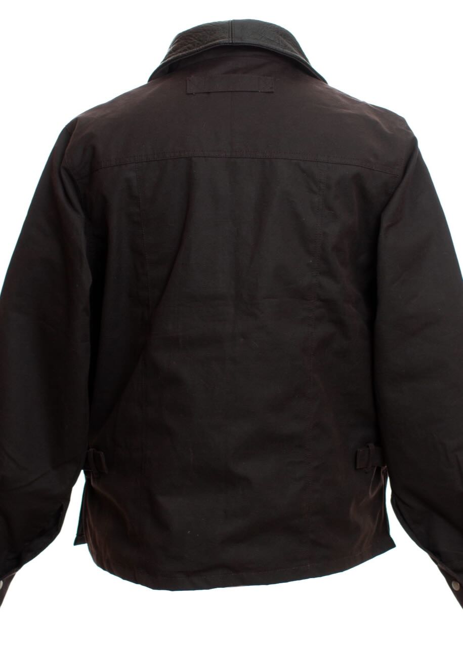 dietro Giacca Uomo Oilskin Conceal Carry in Brown di Wyoming Traders