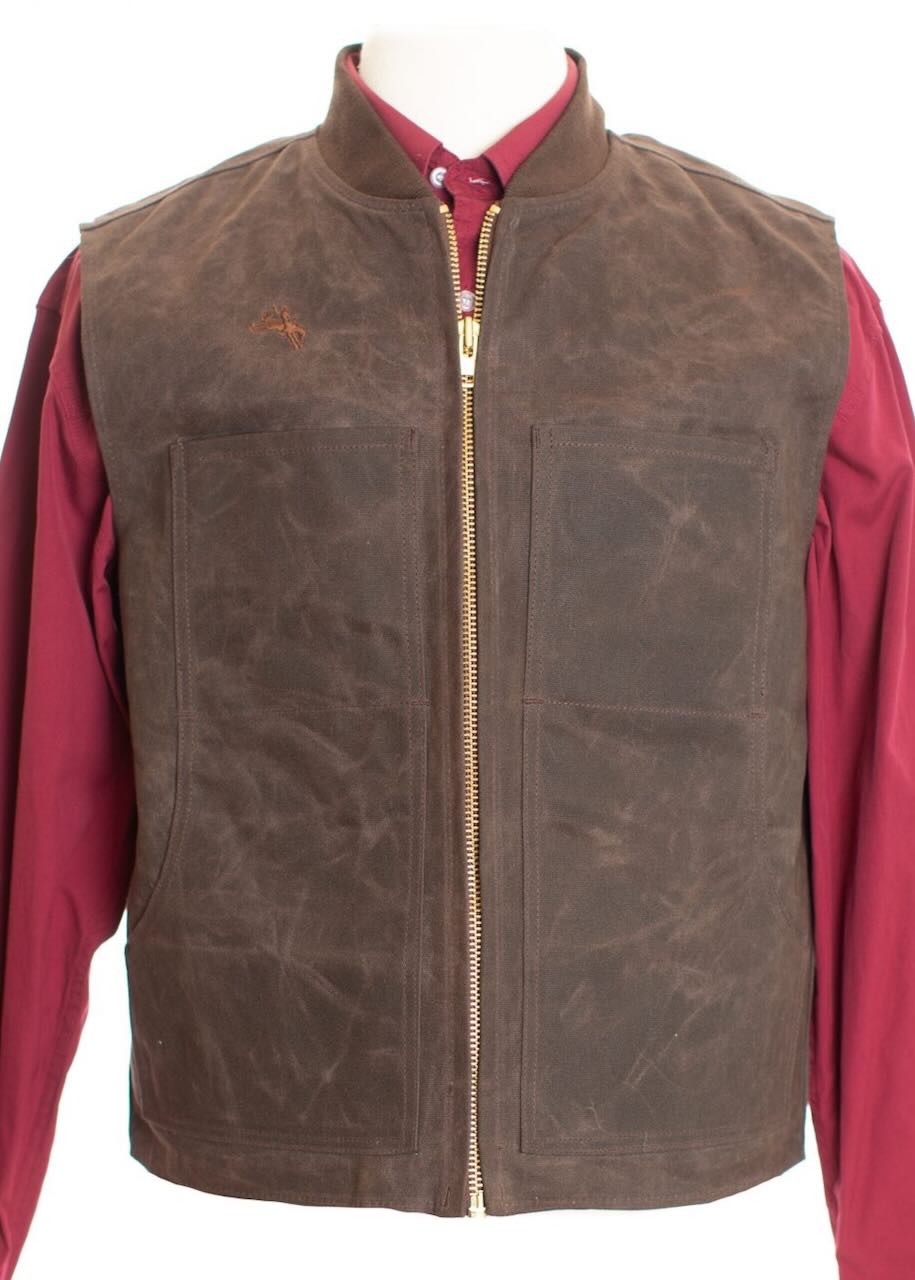 Gilet uomo Cerato Dillon in Chocolate di Wyoming Traders
