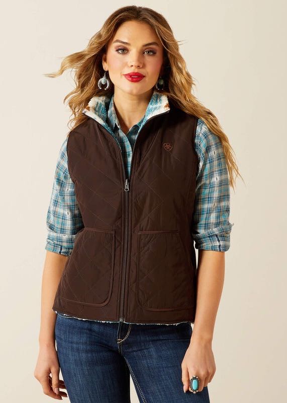 Gilet donna Dilon 2.0 Reversibile in Mole di Ariat
