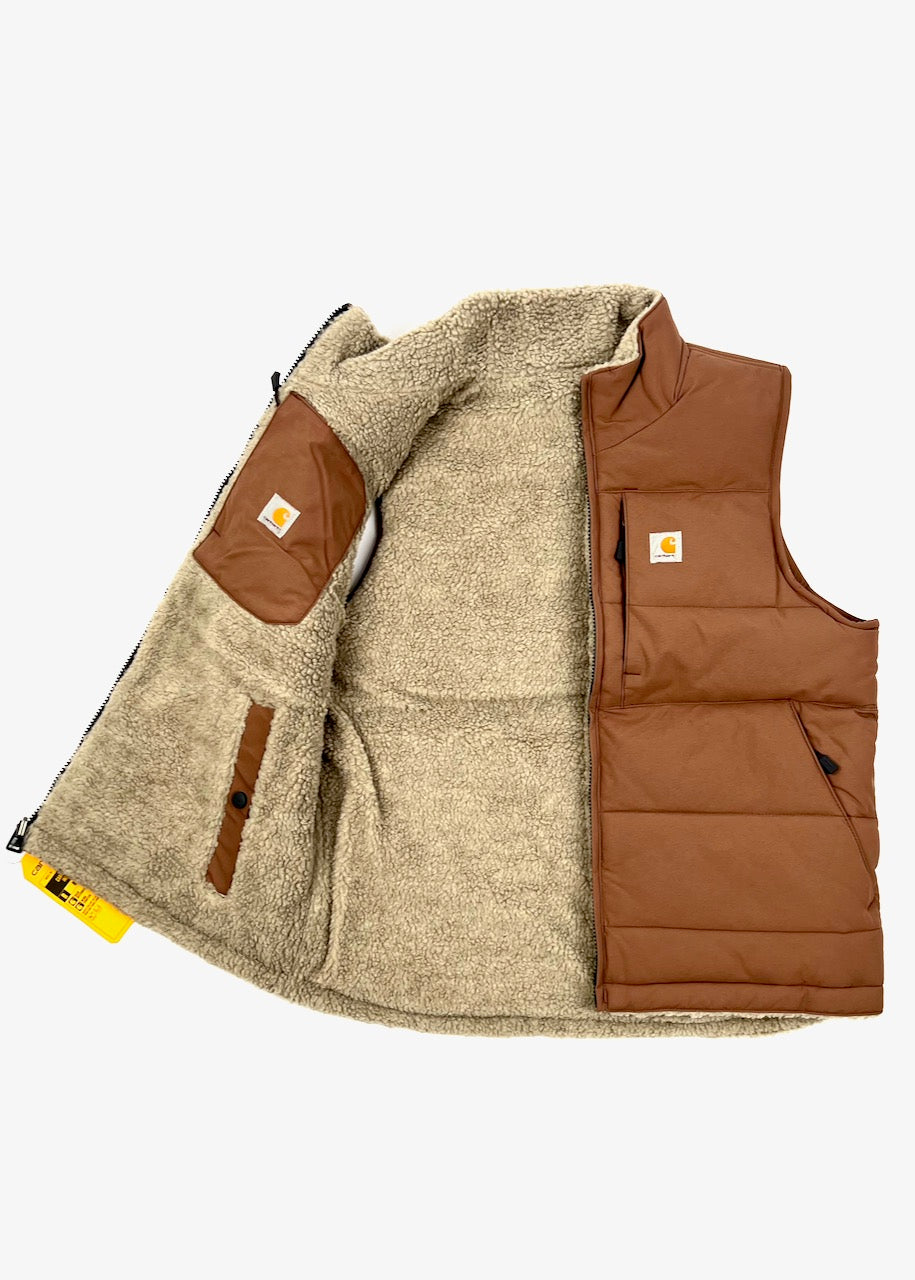 interno Gilet reversibile donna Chorelaxed Mid Ght in Nutemeg di Carhartt