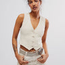 Gilet donna Tate Denim Ecru di Free People