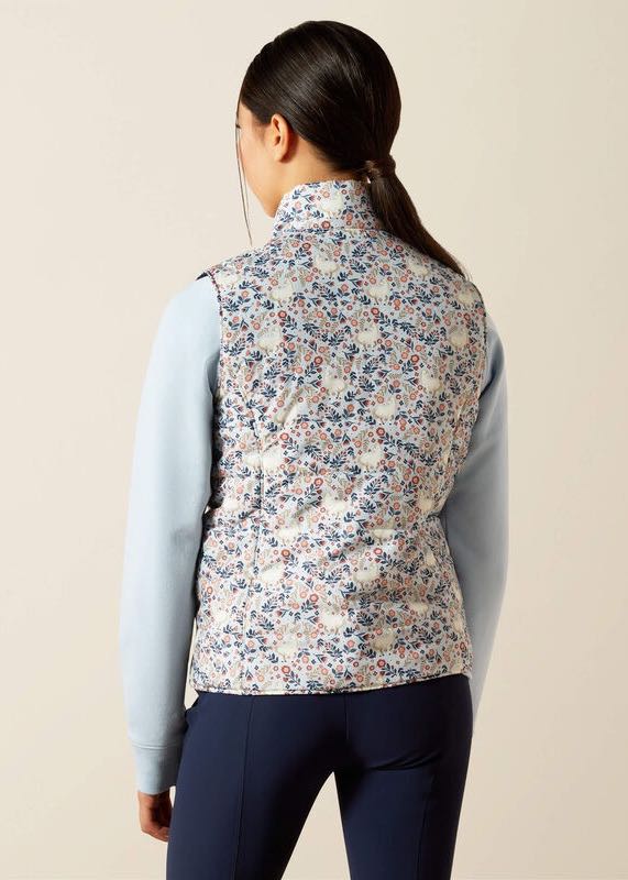 dietro Gilet Reversibile Bella Insulated in Podi Ariate Pony Print