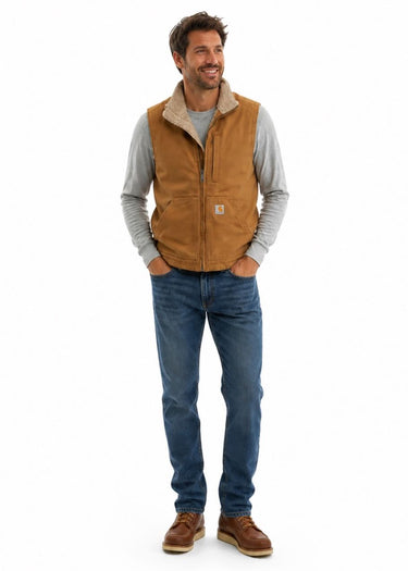 figura intera Gilet uomo marrone di Carhartt