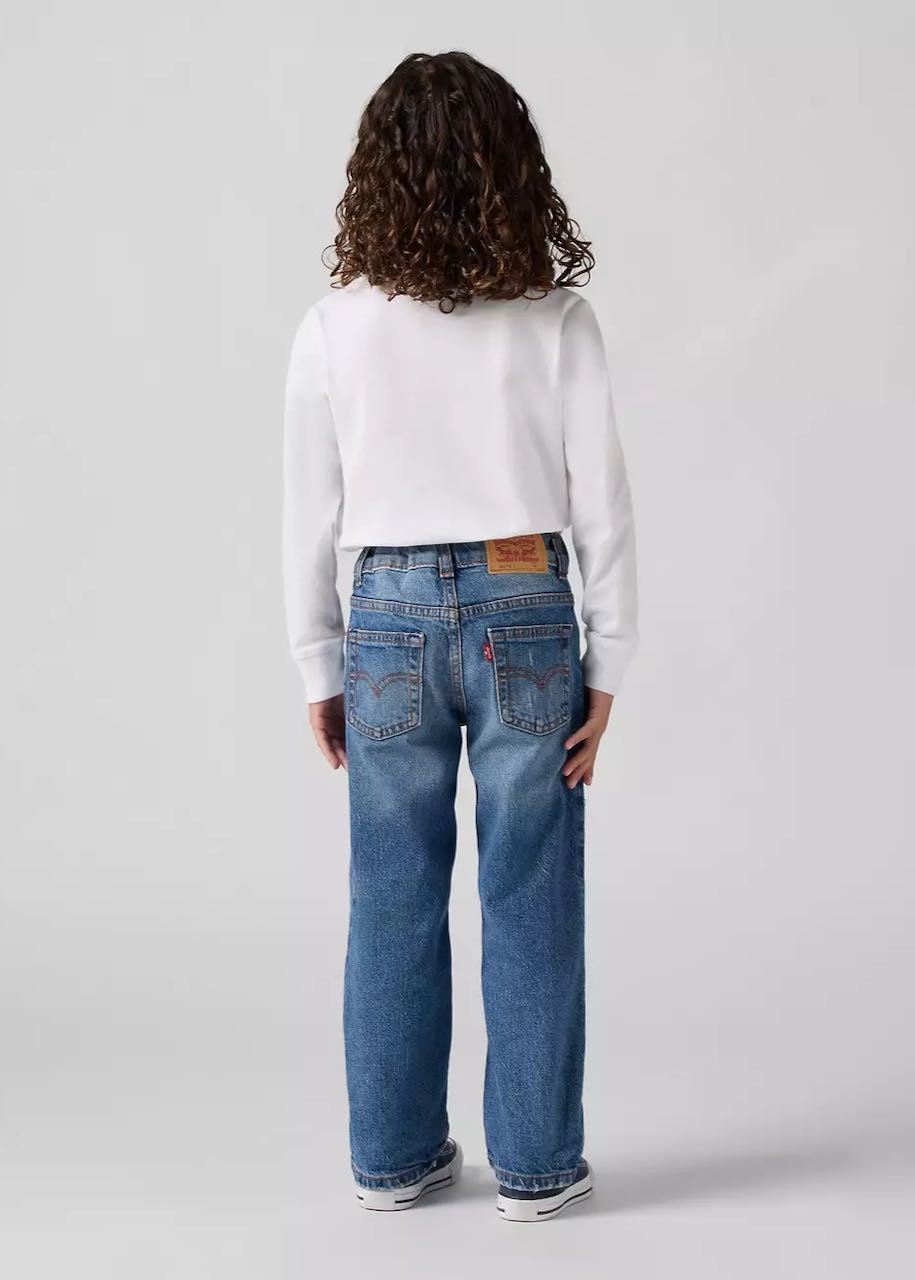 indossati dietro Jeans bambino 551Z Authentic Straight in Blazing Blue di Levi's