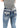 dettaglio dietro Jeans Bootcut donna Aztec Yoke Embellished in Light Wash Denim di Grace in LA