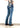 dettaglio dietro Jeans Bootcut donna Aztec Yoke Embellished in Light Wash Denim di Grace in LA