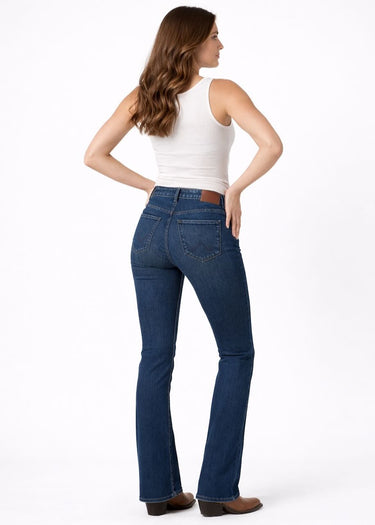 Behind Full Length Jeans Femme Bootcut Slate Tint by Wrangler