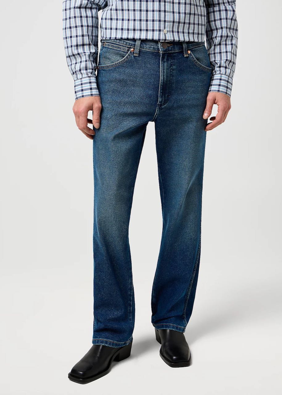 Jeans Uomo Wrancher bootcut in Old Habits by Wrangler