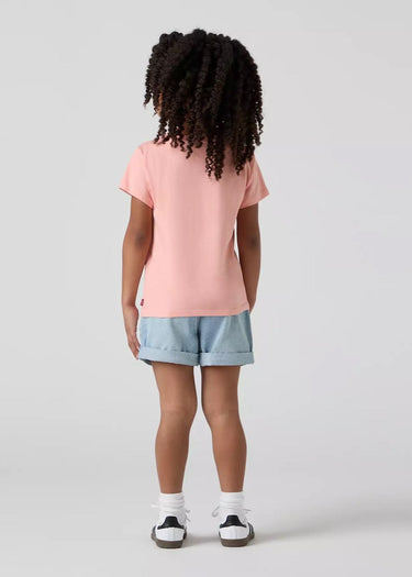 indossato dietro Jeans corto bambina Mini Mom Short in Desert Sky di Levi's