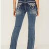 Jeans Bootcut Dream Catcher Embellished Mid Rise in Medium Wash di Grace in LA