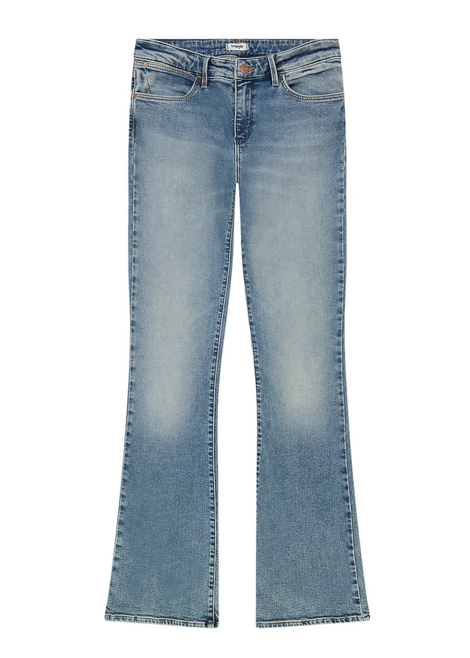 Jeans donna Bootcut Iceberg Blue di Wrangler