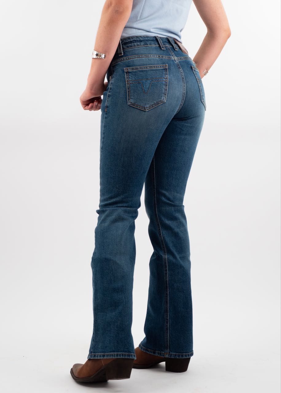 dietro tasca Jeans donna Temple Bootcut di Bove