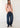 dall'alto Jeans per donna Good Luck Mid Rise Barrel in Deep End di Free People