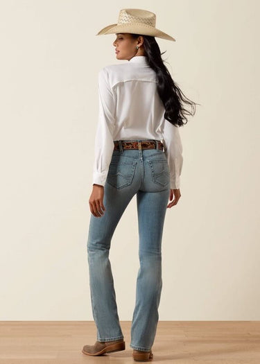 dietro figura intera Jeans donna Nayelli Perfect Rise Bootcut in Brisbane by Ariat