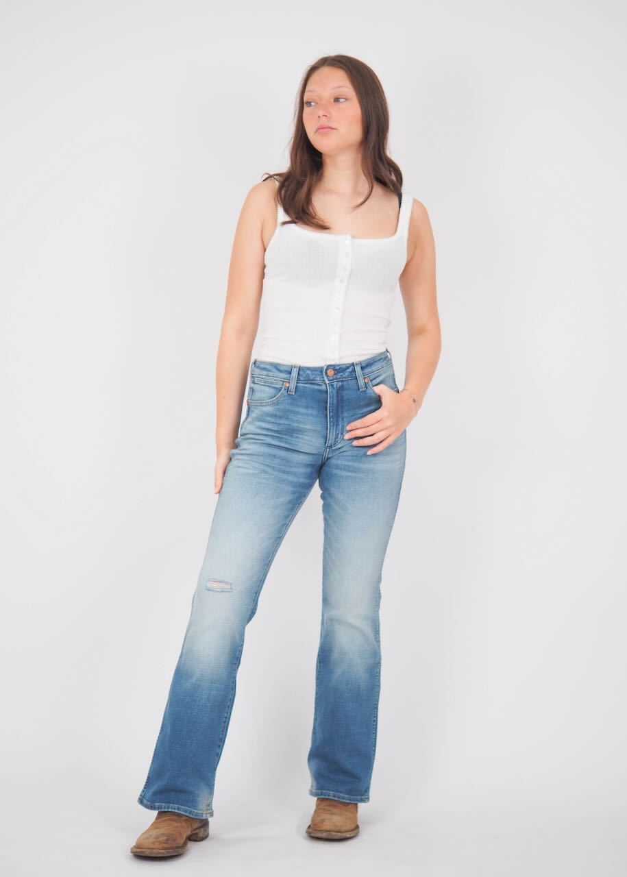 Jeans donna Westward in Palisades di Wrangler fronte