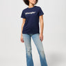 indossato jeans per donna modello Westward color Palisaded di Wrangler