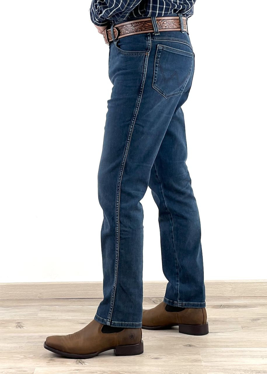 lato Jeans uomo Texas Slim Low Strech Silkyway di Wrangler