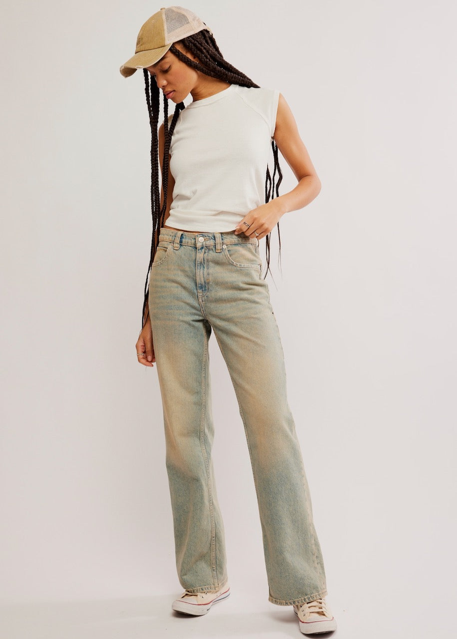 davanti Jeans Tinsley Baggy Hight-Rise in Candy Pop di Free People