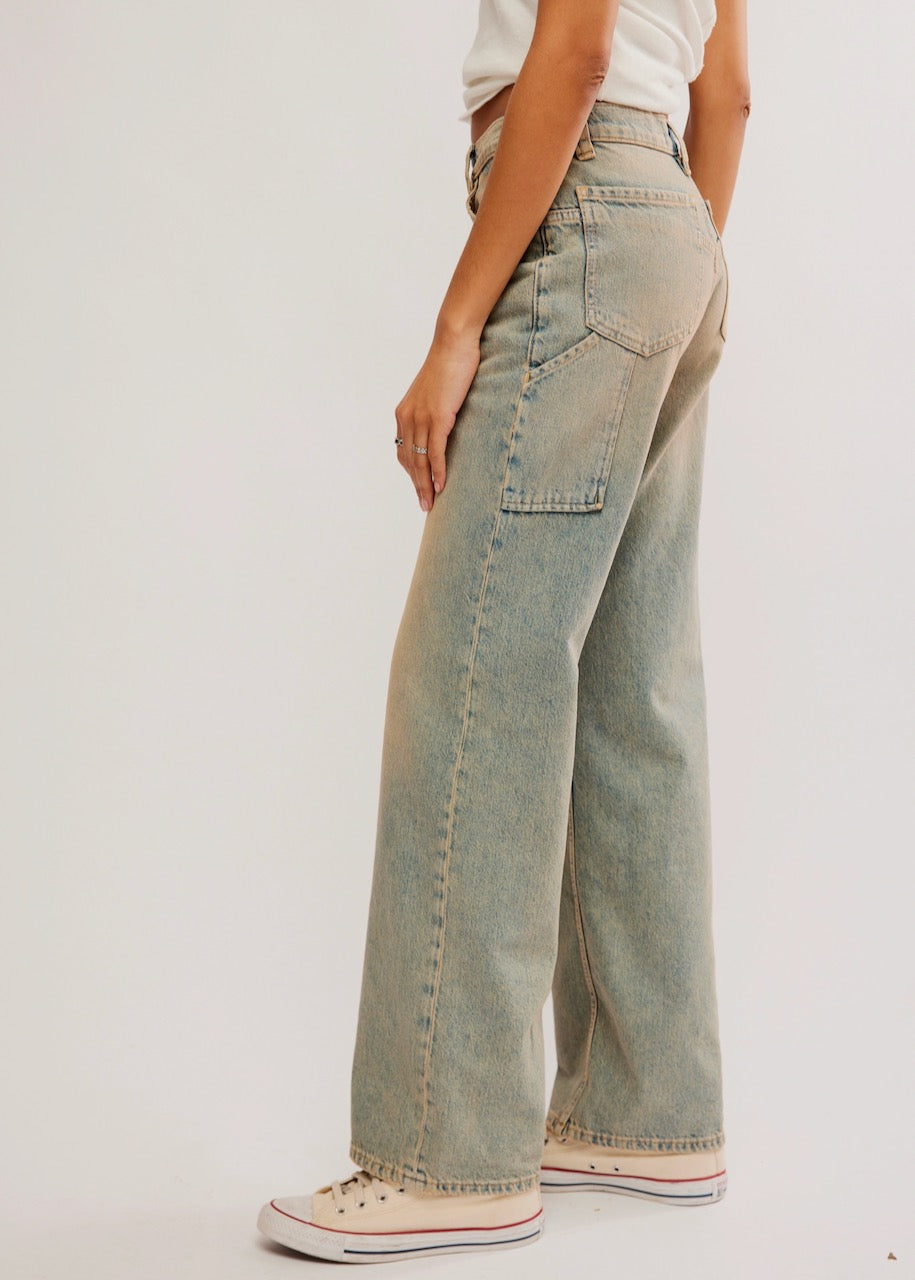 lato Jeans Tinsley Baggy Hight-Rise in Candy Pop di Free People