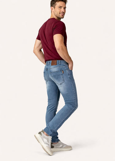 dietro Jeans uomo Slim Wild indossato figura intera di Bove