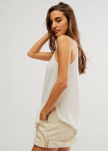 love language solid tank colour ivory by Free People