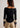 schiena maglia donna modello cozy craft puff colore nero di Free People