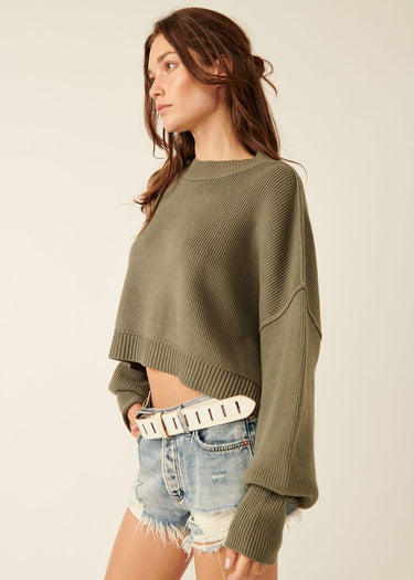 easy street sweater side en basilic séché par Free People