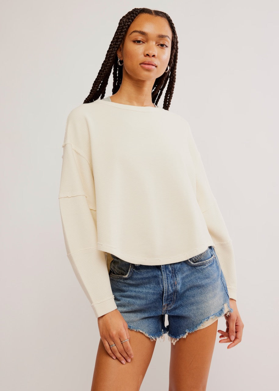 Maglia Total Eclipse in Ivory di Free People