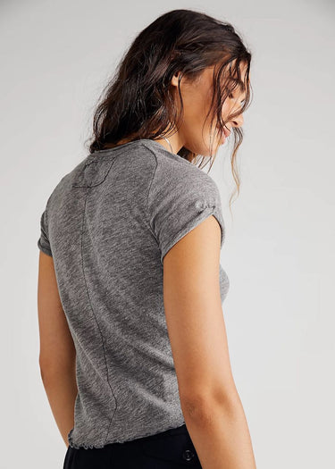 back women's be my babe gray T-shirt by Free People
