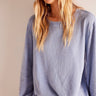 T-shirt à manches longues modèle soul song couleur bleu Heron by Free People