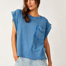 Our Time Cobalt Blue T-shirt by Free People