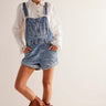 Pantaloncino Salopette in Jeans Ziggy Shortall in Follow Your Heart di Free People