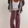Pantalon Pull-On en tricot Jet Set pour femme en prune par Free People