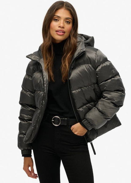 Piumino sportivo donna Superdry con cappuccio slim idrorepellente