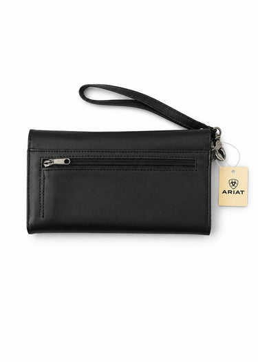 dietro Portafoglio Casanova Clutch in Black by Ariat
