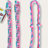 Pink/Mint/White Nylon Barrel Reins by Weaver Leather