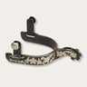 Speroni donna Show Spurs with Floral Design in Buffed Bleck di Weaver Leather