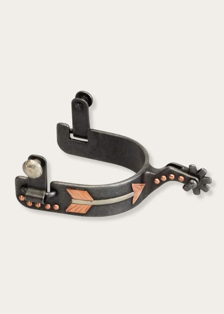 Speroni donna Spur with Arrow Design in Buffed Black di Weaver Leather