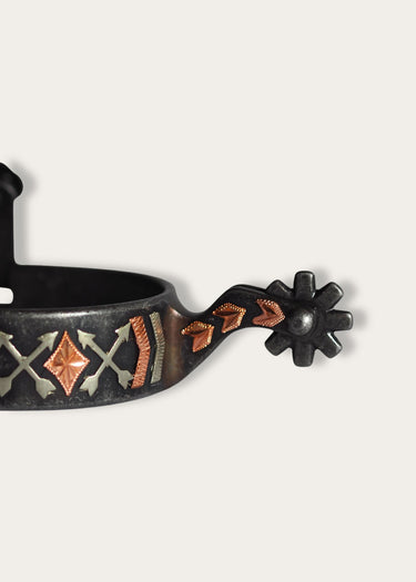 Besondere Sporen Mann Pfeil Crossing Design von Weaver Leder