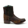 Women's Texan Boots Model C1064 by Corral in brown suede-effect leather with a modern design and side zipper closure.