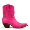 outer side texan ankle boots for women color fuchsia model Z5137 by Corral