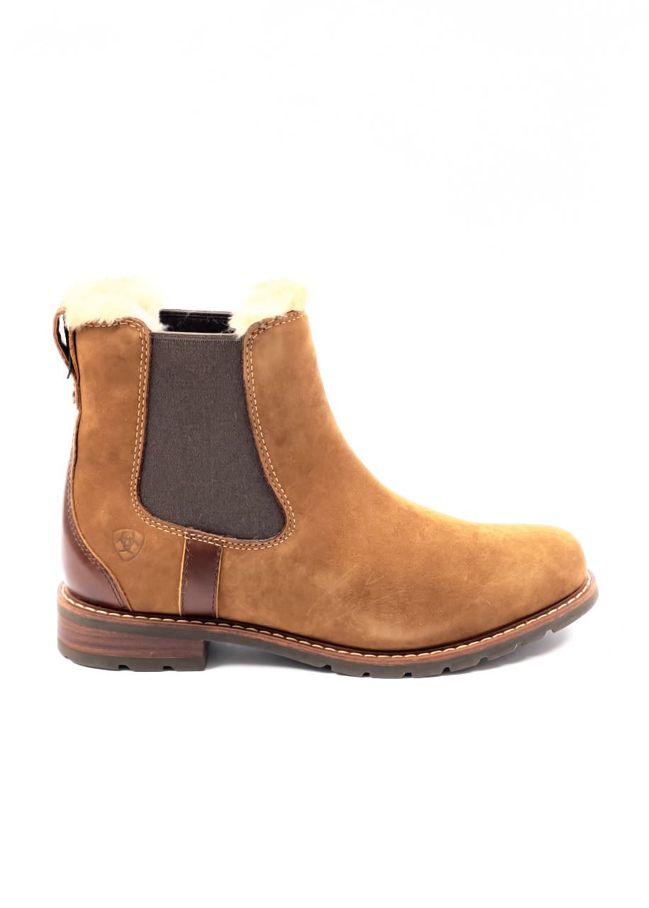Stivaletti Wexford Sherpa Waterproof Chelsea in Amber Brown di Ariat