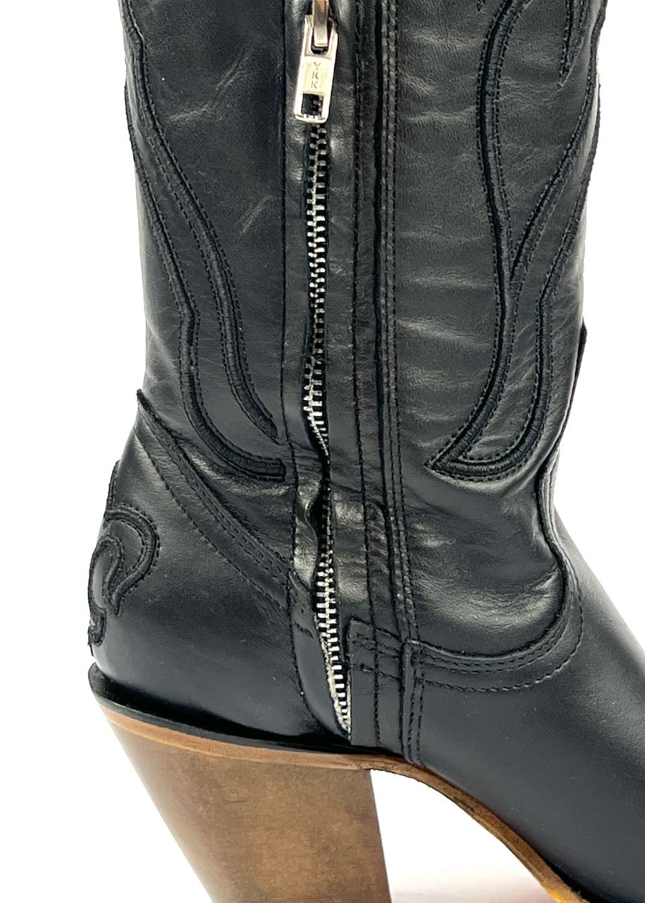 cerniera stivali texani alti neri per donna modello Z5075 di Corral