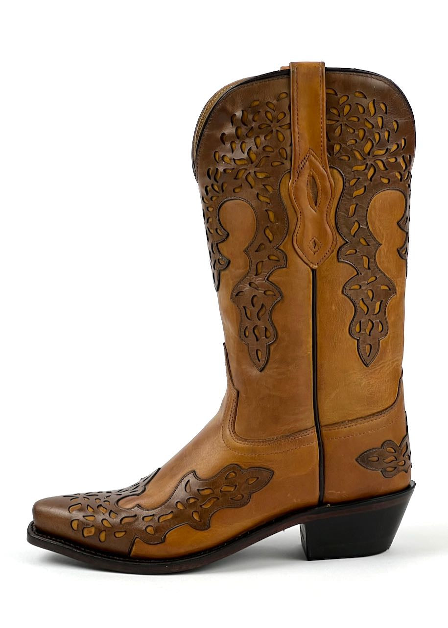lato esterno stivali texani donna modello Harshaw di Old West