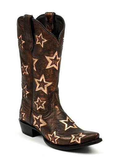 Côté extérieur des Bottes texanes pour femme Hazen Star X Toe Ariat
