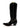 Women's Cowboy Boots model C4134 by Corral in metallic black leather with studded design and side zipper.