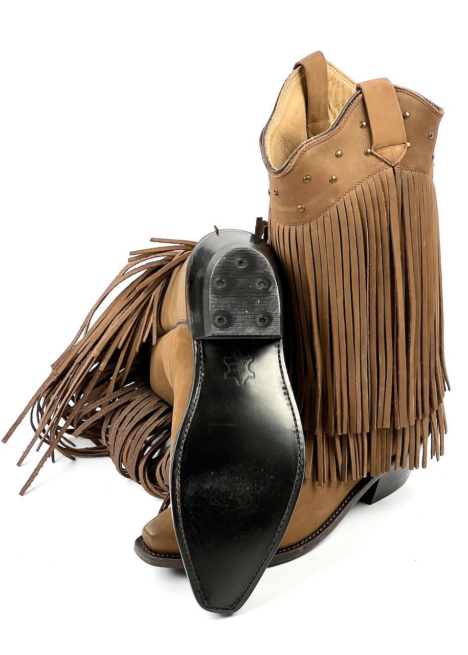 suola cuoio stivali texani per donna modello Weston di Old West