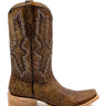 Men's Cowboy Boots Model A4229 by Corral featuring embroidered design and a classic caramel-brown finish.