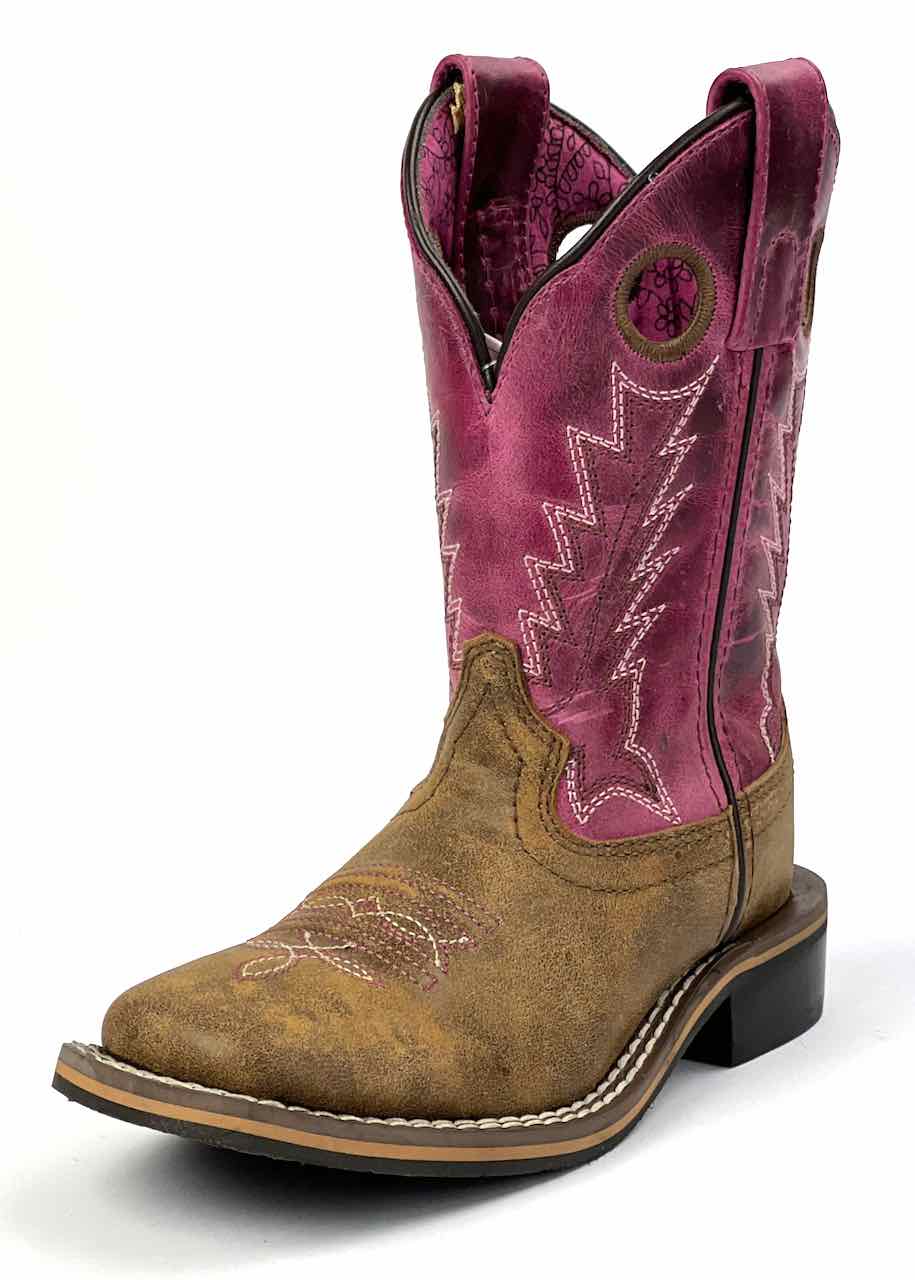 Smoky Mountain Boots Western Boys Jesse Bout carré 1 enfant Marron 3668 Smoky Mountain Boots Western Boys Jesse Bout carré 1 enfant Marron 3668