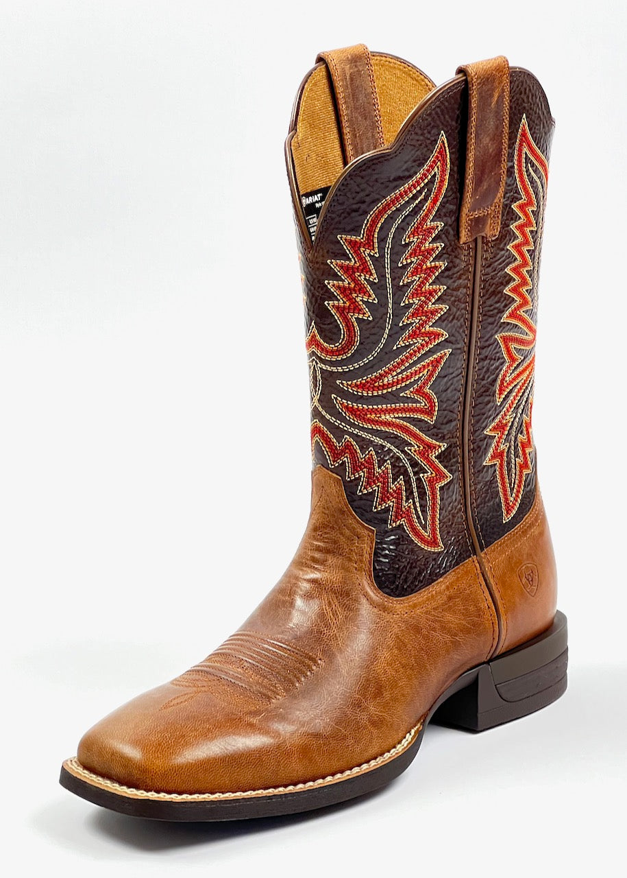 Stivali Western Uomo Brush Creek in Mesa Tan|Thunder Brown di Ariat